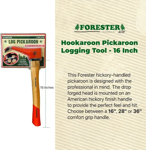 Miniatura 5 de FORESTER Pickaroon Logging Tool USA Hickory Handle Hookaroon Logging Tool Log Roller Tool & Forestry Tools for Dragging and Stacking Logs