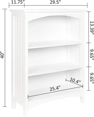 Miniatura 3 de eHemco Estantería de 3 niveles con 2 soportes arqueados, 40 pulgadas, cereza
