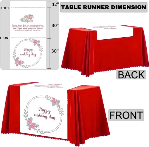 Miniatura 3 de Camino de mesa personalizado, caminos de mantel personalizados con logotipo/imagen/texto, caminos de mesa personalizados para fiestas, ferias