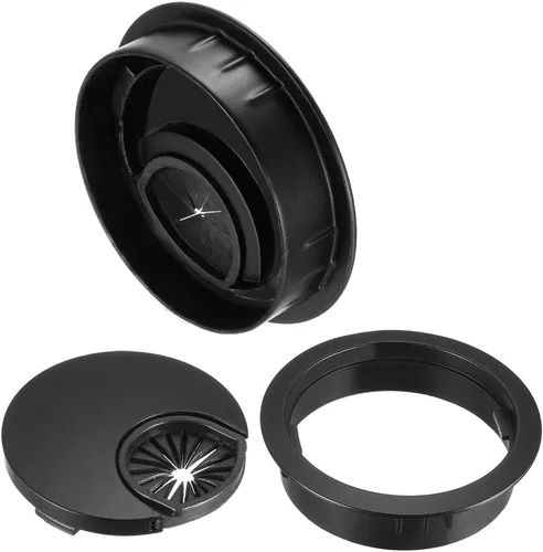 Miniatura 3 de uxcell Cubierta de agujero para cable, 2 pulgadas/1.969 in, aleación de zinc, para cable de escritorio, ojales, cubierta de agujero para oficina