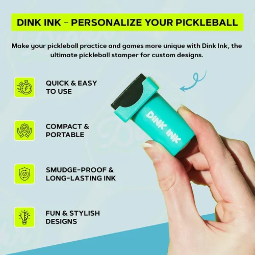 Miniatura 2 de Dink Ink Sello de Pickleball – Manera Divertida de Marcar tus Pelotas de Pickleball Gran Regalo para los Amantes del Pickleball Fácil de Usar