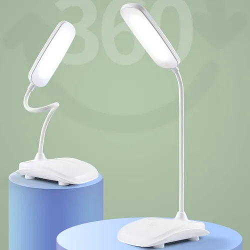 Miniatura 3 de Lámpara de escritorio LED con carga USB, lámpara de mesa para escuela, hecha de plástico (blanco)