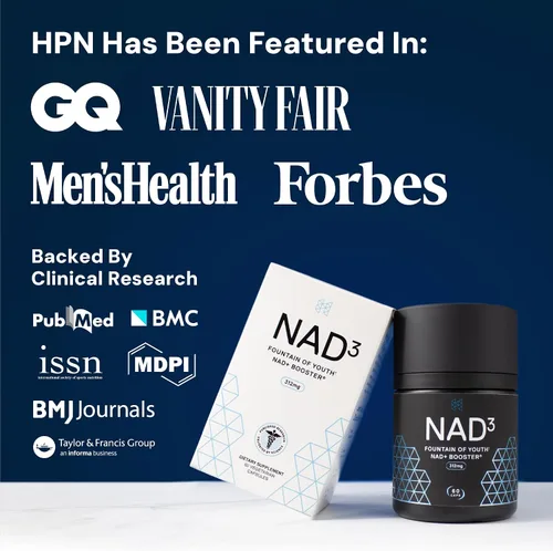 Miniatura 8 de HPN NAD3 Booster clínico de NAD+, Salud celular y energía natural - Suplemento de NAD para el envejecimiento saludable, apoyo metabólico, NRF2