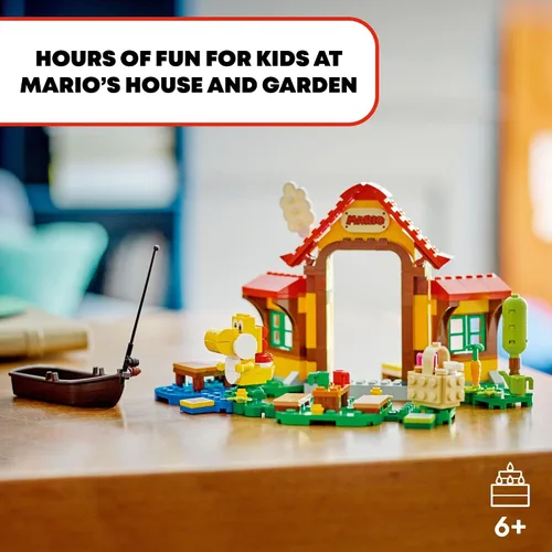 Miniatura 2 de LEGO Super Mario Picnic at Mario's House - Juego de expansión 71422, juego coleccionable con figura amarilla de Yoshi, juguete de juego