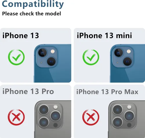 Miniatura 2 de AFARER Paquete de 2 protectores de lente de cámara para iPhone 13/iPhone 13 Mini, protector de lente de cámara Ultra HD, cubierta de cámara