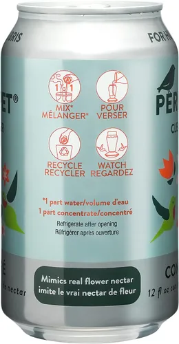 Miniatura 7 de Perky-Pet Concentrado líquido de néctar de colibrí transparente en lata de aluminio reciclable, 4 latas, 12 onzas cada una, hace 96 onzas en total