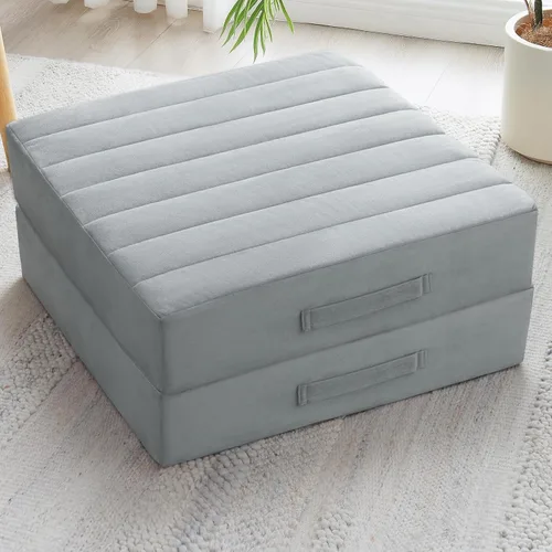 JKMAX 2 Piezas Almohadas de Espuma de Alta Densidad para Piso - Almohadas Grandes Mejoradas para Asientos de Adultos - Cojín de Piso para Exteriores