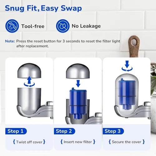 Miniatura 8 de Fil-Fresh Paquete de 2 filtros PURWater de repuesto para RF-9999 PURPLUS sistema de filtración de agua de grifo, certificado NSF, reemplazo de Azul