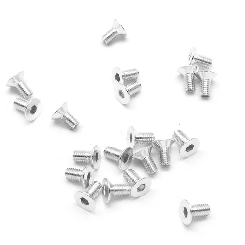Miniatura 9 de 20 tornillos avellanados M3 6063 de aluminio hexagonal (colores anodizados) (0.236 in, 0.394 in, 0.630 in, 0.787 in) (M3 x 0.236 in, negro)