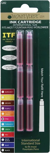 Miniatura 8 de Monteverde Cartucho de tinta estándar, negro, paquete de 12 (G303BK)