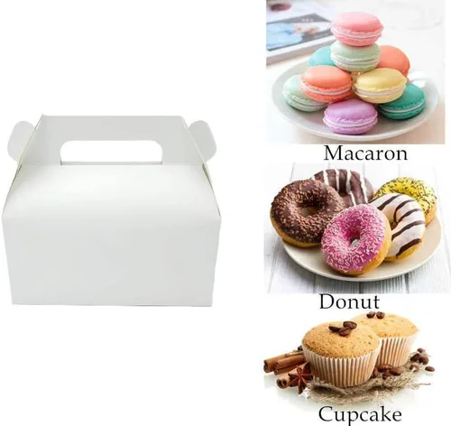 Miniatura 2 de NICEWAY - Paquete de 30 cajas de regalo a dos aguas blancas, caja de regalo de papel kraft para dulces, cajas de regalo pequeñas para bodas, fiestas