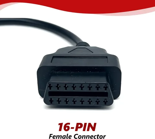 Miniatura 3 de JUTA Adaptador OBD de motocicleta apto para Yamaha 4-Pin Cable de diagnóstico - 4 pines macho a OBD2 16 pines hembra