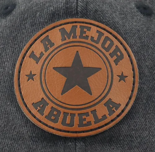 Miniatura 2 de World's Best - Gorra de béisbol con parche de cuero, ajustable, bordada, de algodón, para el día del padre, para papá