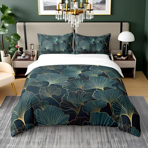 Miniatura 12 de 100% Algodón Natural Acuarela Juego de Ropa de Cama con Diseño Marino para Niños y Niñas, Juego de Cama con Estrella de Mar y Caracol Azul, Juego