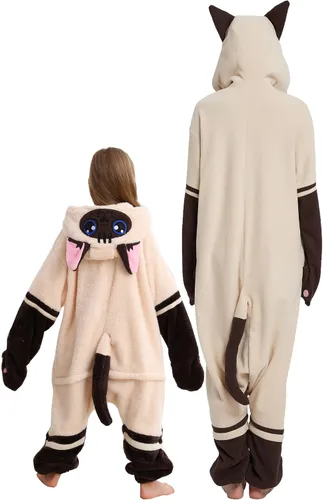 Miniatura 5 de DarkCom Kids Animal Onesie,Women and Mens Cosplay Siamese Cat Onesie Halloween Costume Christmas Pajamas Sleepwear