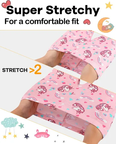Miniatura 3 de KOBERO Pijamas de Navidad para niños y niñas de 18 meses-12 años, ropa de dormir 100% algodón