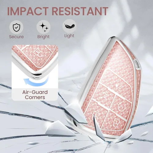 Miniatura 4 de Funda para llavero Buick con llavero de pulsera de circonita de moda, diseño de diamantes encantadores funda suave para Avenir Envision Encore Chevy