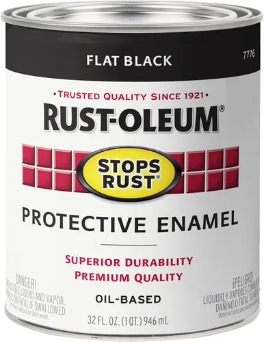 Miniatura 8 de Rust-Oleum 7776502-2PK - Pintura antióxido para aplicación con brocha, cuarto de galón, negro plano (paquete de 2)