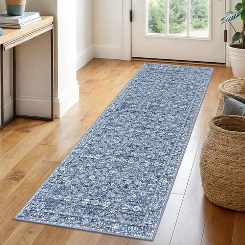 Miniatura 33 de SIILOOM Alfombra antideslizante de pasillo moderna de 2 x 5, súper suave, para pasillos, decoración para cocina, alfombras para pasillos sin 2-Verde