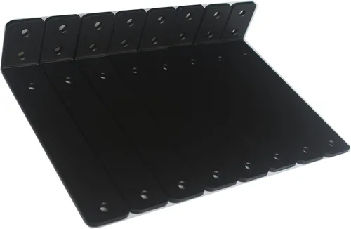 Miniatura 92 de Paquete de 12 soportes de estante en L de 8 pulgadas de largo x 6 pulgadas de alto x 1.5 pulgadas de ancho, 5 mm de grosor, soporte de estante en L