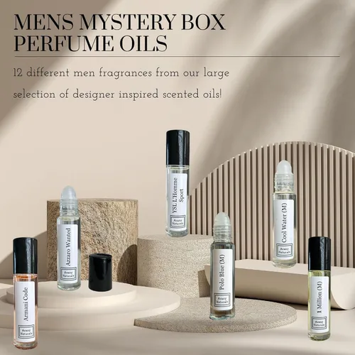 Miniatura 2 de Muestras de aceite de fragancia para hombres, perfume de aromas mejorados, aceite corporal perfumado, colonia de tamaño de viaje, juego de regalo