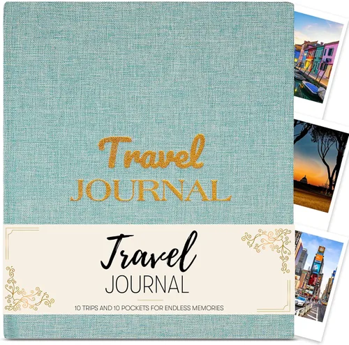 Cosmo JR Diario de viaje y cuaderno de viajeros para registrar viajes y recuerdos. Diario de viaje para mujeres y hombres. Regalos de viaje para