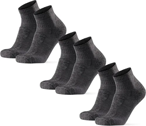 DANISH ENDURANCE 3 calcetines de senderismo para exteriores de corte bajo en lana merina, para mujeres y hombres, paquete de 3