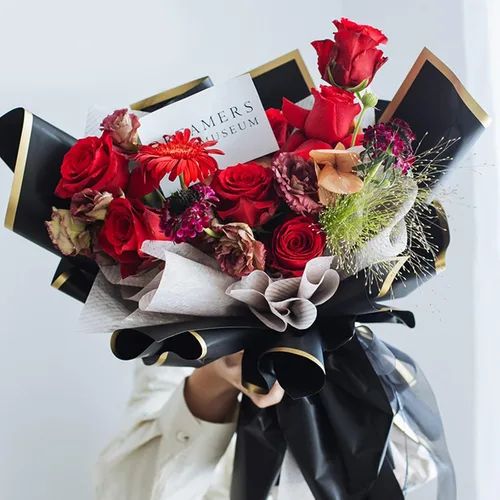 Miniatura 7 de Tenare Juego de papel de regalo de flores y cinta, 36 hojas de papel de regalo de ramo con cinta de satén de doble cara de 50 yardas para regalo