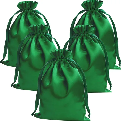 Miniatura 13 de 35 Piezas Bolsas de Regalo de Satén Beige de 5 x 7 Pulgadas - Bolsas de Baby Shower - Bolsas de Favores de Boda - Bolsa de Tela con Cordón - Bolsas