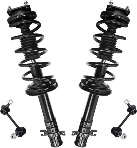 Miniatura 57 de Detroit Axle - Kit de 4 piezas RWD Puntales Delanteros Barras Estabilizadoras para Ford F-150 2021 2022 2023 2024, 2 Puntales con Resorte Helicoidal