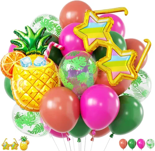 Miniatura 12 de Globos de fútbol, globo de látex marrón salvia de 12 pulgadas con globos de papel de aluminio impresos de fútbol, decoraciones de fiesta de fútbol