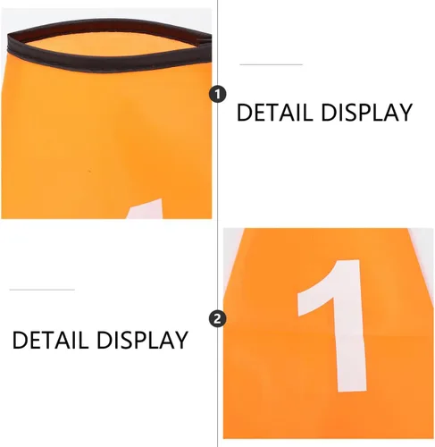 Miniatura 3 de Toyvian Fundas de cubo con logotipo digital, 10 unidades, protectores de cono numerados para entrenamiento de fútbol, agilidad, deportes, manga