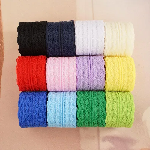 Rollo de cinta de encaje de 120 yardas para costura, baby shower, cumpleaños, despedida de soltera, decoración de boda, embalaje de regalo, ramo,