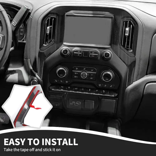 Miniatura 7 de RAZPOY Cubierta para panel de navegación Silverado, consola central, panel de navegación GPS, compatible con Chevy Silverado 2019-2021 y GMC-Sierra