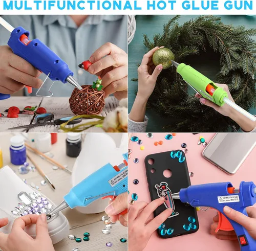 Miniatura 5 de Zhengmy 6 piezas de mini pistola de pegamento caliente, pistolas de fusión en caliente, precalentamiento rápido y gatillo fácil de apretar