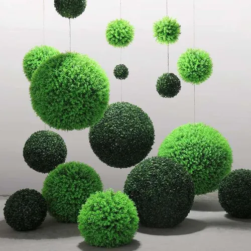 Miniatura 6 de Bola de planta artificial redonda de boj colgante para interiores y exteriores, hogar, boda, fiesta, hotel, porche frontal, decoración de plantas