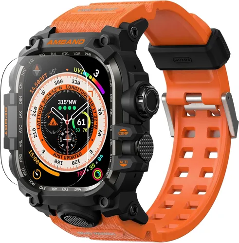 Miniatura 18 de amBand Funda resistente con correa para Apple Watch de 1.732 pulgadas, compatible con iWatch Series SE 3/SE 2ª generación, SE/6/5/4, protección