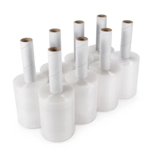 Miniatura 14 de IDL Packaging Mini rollo elástico de 5 pulgadas, 700 pies, calibre 120 (paquete de 2) con un mango de cartón extendido, envoltura de plástico