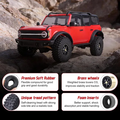 Miniatura 3 de HobbyPark Ruedas y neumáticos Beadlock de latón 1.0 para Traxxas TRX4M Piezas de actualización Axial SCX24 1/24 RC Crawler Reemplazo (paquete de 4)