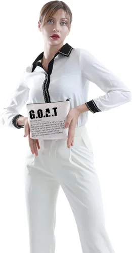 Miniatura 3 de POFULL Regalos para personas especiales, regalo inspirador para cabras, Bolsa de cosméticos G.O.A.T