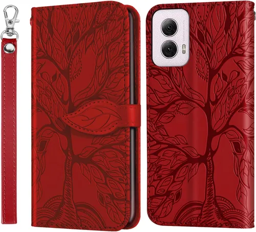 Miniatura 12 de Funda tipo cartera con tapa para Motorola Moto G Stylus 5G 2023, piel sintética, oro rosa, tarjetero y cierre magnético, función atril