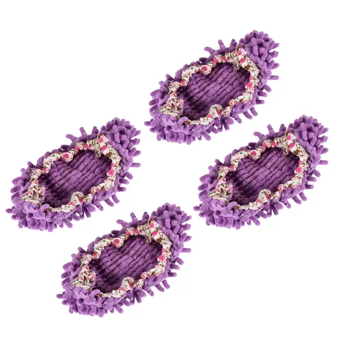 Miniatura 6 de MECCANIXITY Funda para zapatos de limpieza lavables multifunción de chenilla de microfibra plumero, pantuflas de fregona para pies, herramientas