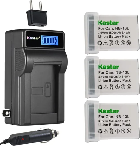 Miniatura 6 de Kastar NB-13L - Cargador de batería LCD de CA compatible con Canon PowerShot G9 X, PowerShot G9 X Mark II, PowerShot SX620 HS, PowerShot SX720 HS