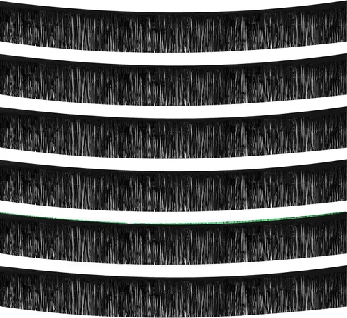 Guirnalda de Flecos de Papel Aluminio Negro 10 Pies 6 Paquetes, Pancartas de Flecos de Oropel Metálico para Decoraciones de Carrozas de Desfile,