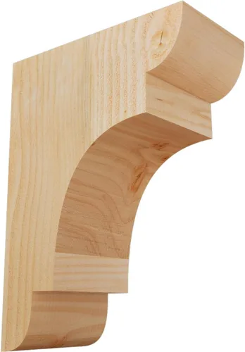 Miniatura 75 de Ekena Millwork COR04X12X12NEB00RWR 4 pulgadas de ancho x 12 pulgadas de profundidad x 12 pulgadas de alto New Brighton Rough Sawn Corbel, cedro rojo