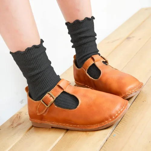 Miniatura 4 de KEREDA Calcetines con volantes para niñas, sin costuras, con puños giratorios, 6 pares