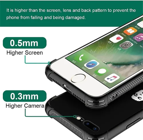 Miniatura 4 de Compatible con funda para iPhone 6 Plus/6s Plus,Bite Your Teeth Diseño de patrón asombroso, funda trasera dura de PC anti-arañazos y a prueba
