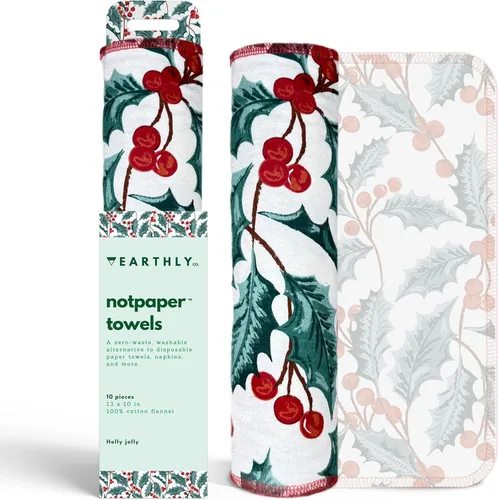Miniatura 19 de Toallas de papel reutilizables, paquete de 10 unidades, rollo de toallas de papel de algodón lavables, servilletas reutilizables sin papel