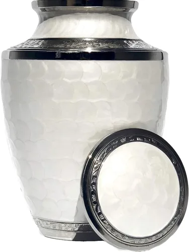 Miniatura 11 de Eternal Harmony Urna grande para cenizas, urna de cremación masculina y femenina para cenizas humanas con acabados elegantes, sello seguro y bolsa