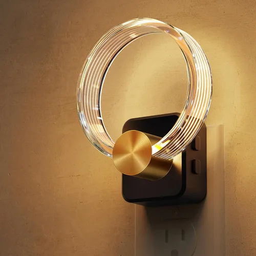 Miniatura 33 de L LOHAS LED - Luces nocturnas enchufables en la pared, temperatura de color ajustable 3000K/4000K/5000K, luz nocturna de burbujas con sensor